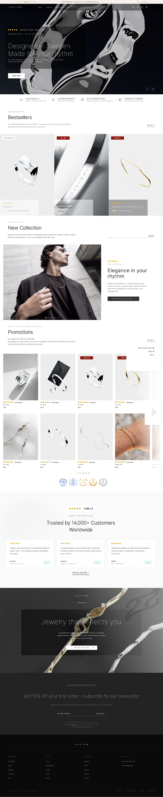 Vacier Homepage Design Concept