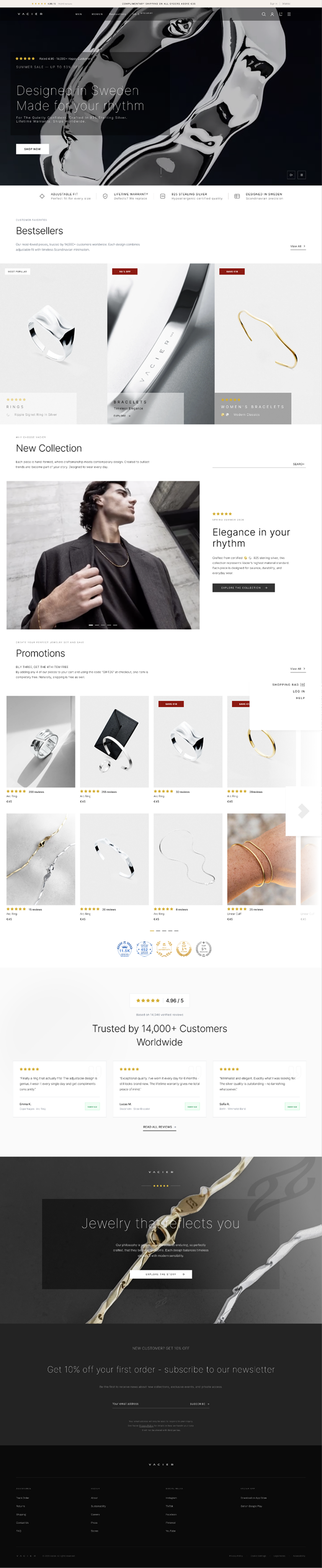 Vacier D2C minimalist jewelry brand - Research