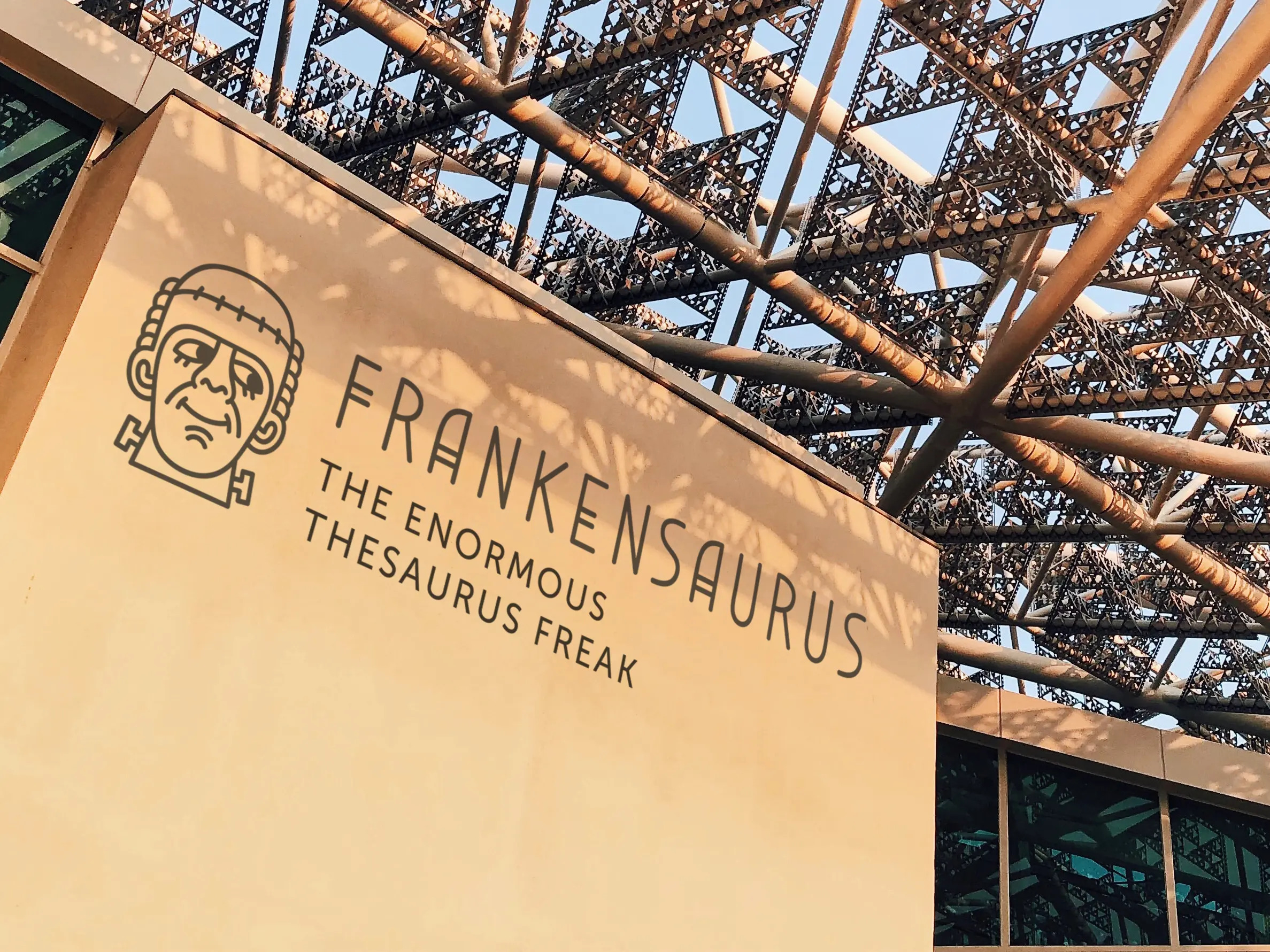 Frankensaurus Building Signage