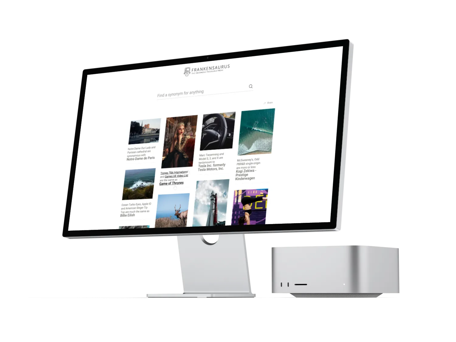 Frankensaurus Homepage Mockup