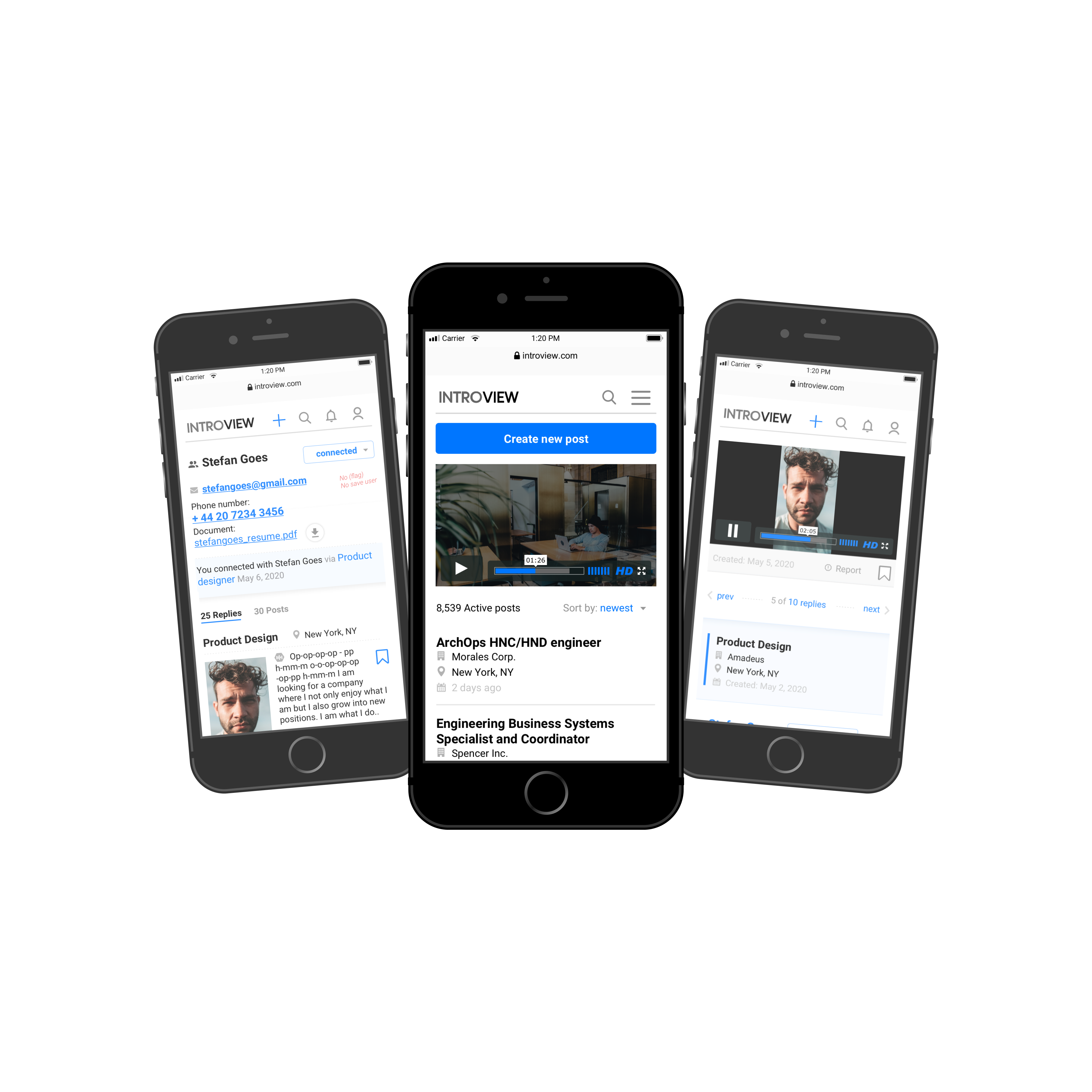 Introview App Mockups