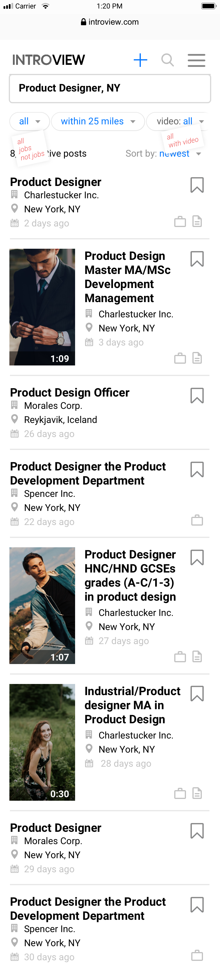 Introview Search Page